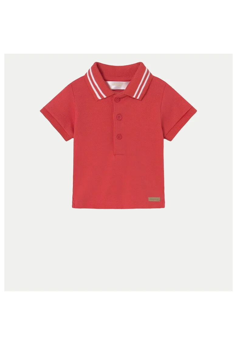 Tricou Polo baieti  190, Bumbac/Elastan, Rosu