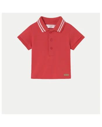 Tricou Polo baieti  190, Bumbac/Elastan, Rosu
