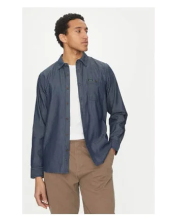 Camasa cu croiala lejera din denim