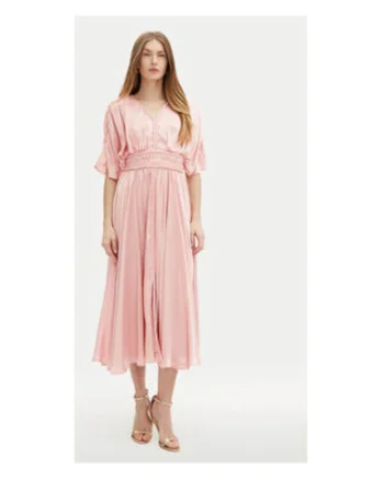 Rochie din poliester cu maneci scurte