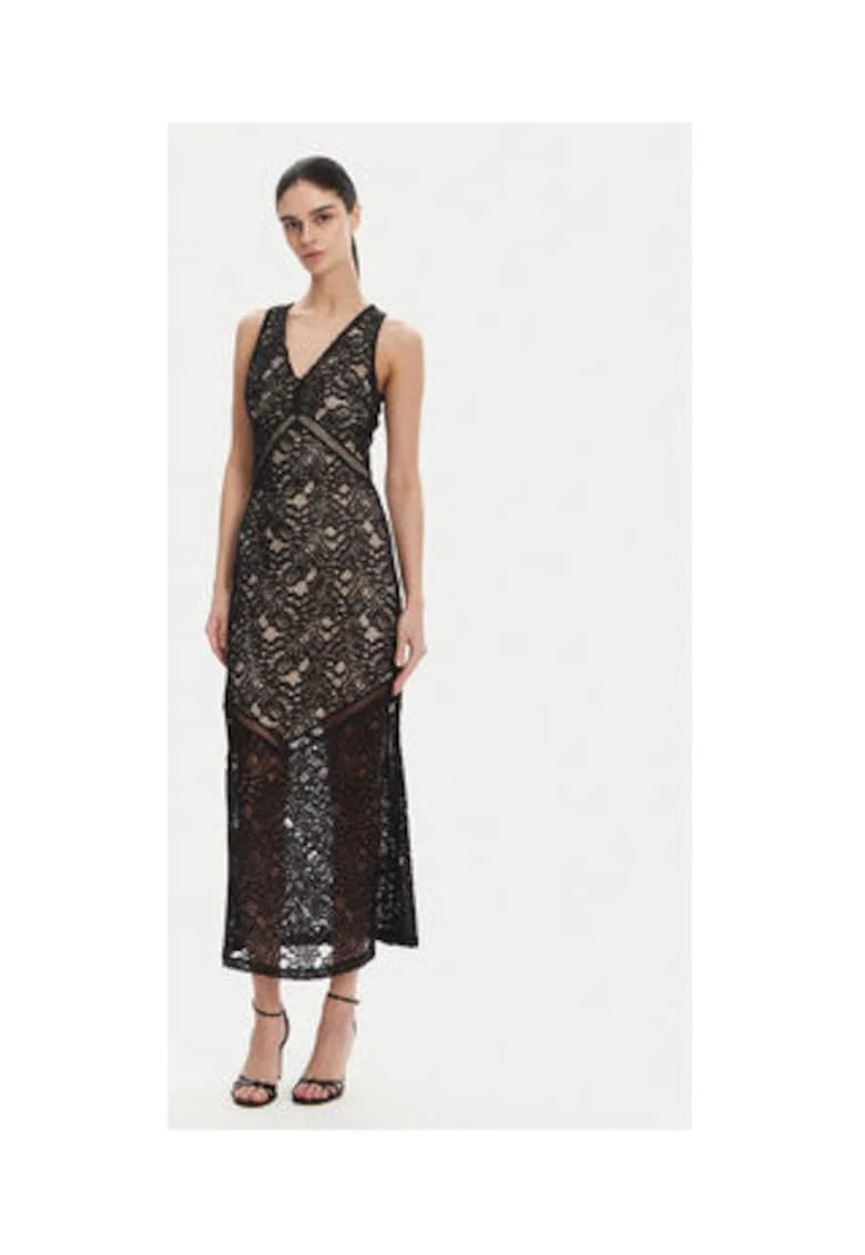 Rochie midi cu decolteu in V