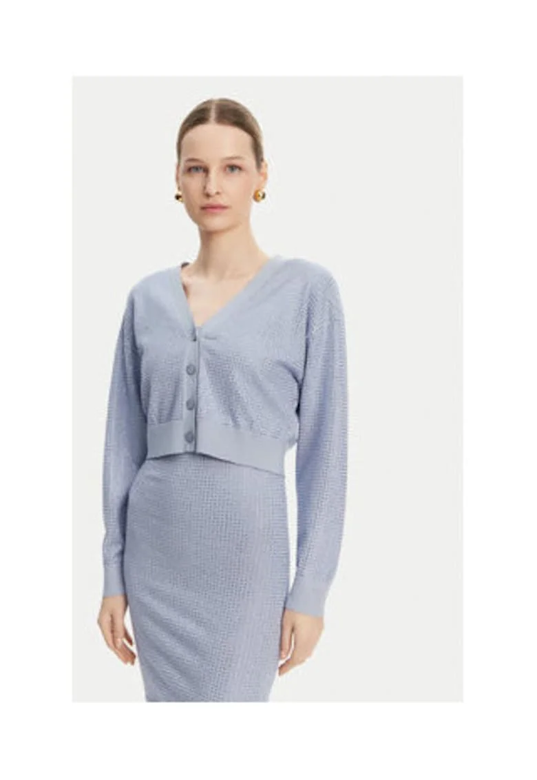 Cardigan cu nasturi si model uni