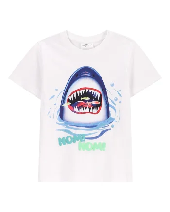 Tricou baieti  WC5143201IBK, Bumbac, Alb, Alb