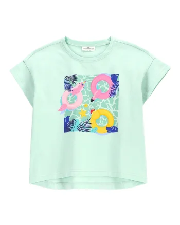 Tricou fete  WC5143203HGK, Bumbac/Elastan, Verde, Verde