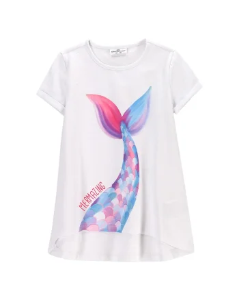 Tricou fete  WC5143203IGK, Bumbac/Elastan, Alb, Alb