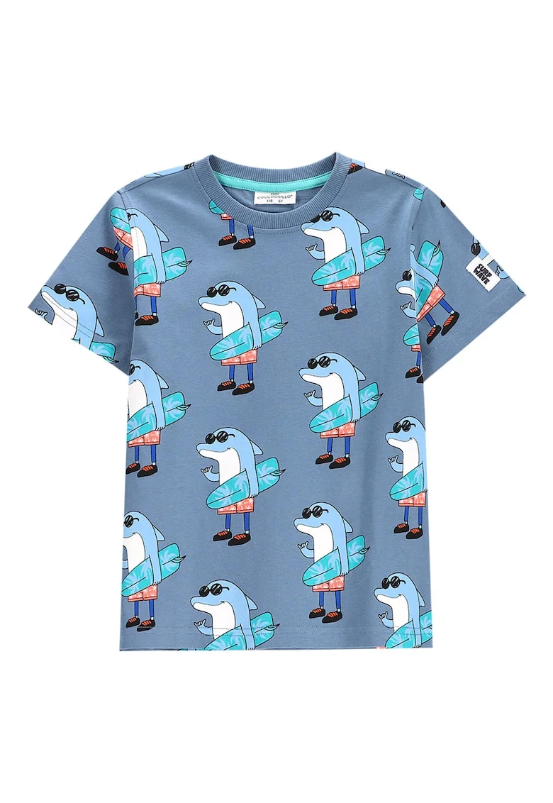 Tricou baieti  WC5143203HBK, Bumbac, Albastru, Albastru