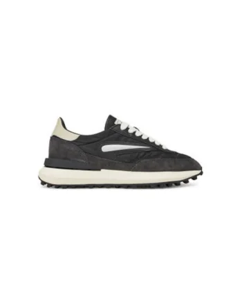 Pantofi sport dama, W421-AT-NY, D A T E, Piele naturala, 40 EU, Negru
