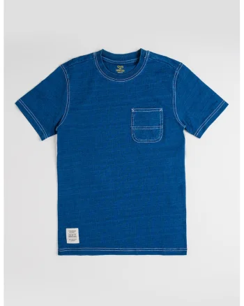 Tricou de bumbac cu buzunar pe piept, Albastru royal