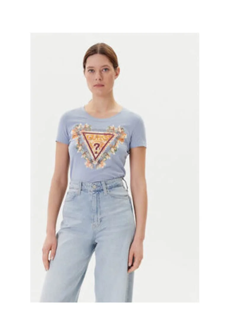 Tricou slim fit cu decolteu rotund