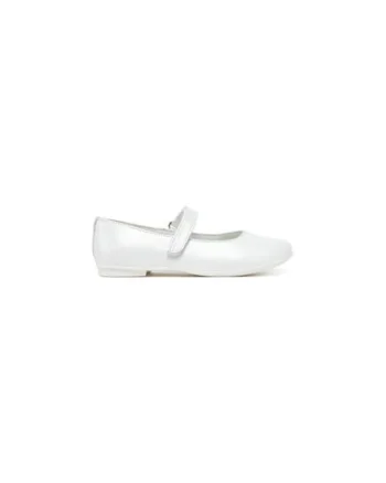 Balerini fete  7927800, Piele naturala, Alb, Alb