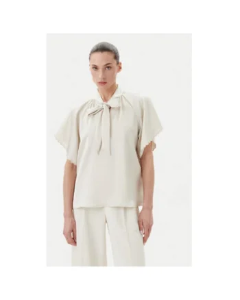 Bluza dama  BBW4439, Poliester reciclat, Ecru, Ecru