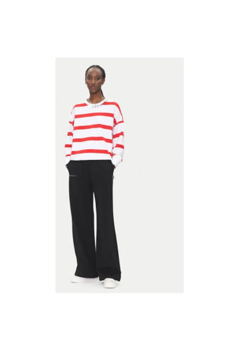 Bluza dama  Emporio Armani, 7W000163 AF12951, Bumbac, Alb/Rosu, Rosu/Alb