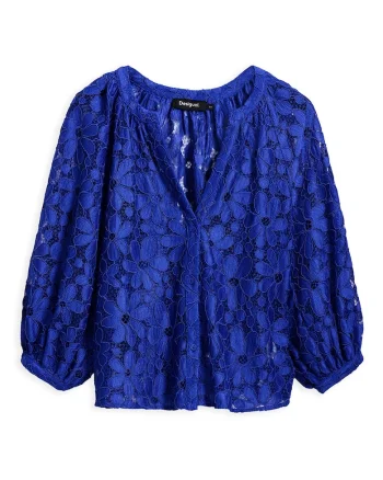 Bluza dama  25SWBW24, Poliester reciclat, Albastru, Albastru