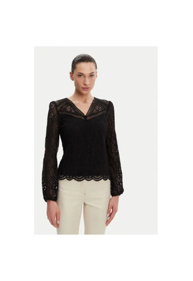 Bluza dama  241-TOULI, Bumbac/Poliamida, Negru, Negru