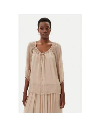 Bluza dama  TD0020, Viscoza, Bej, Bej