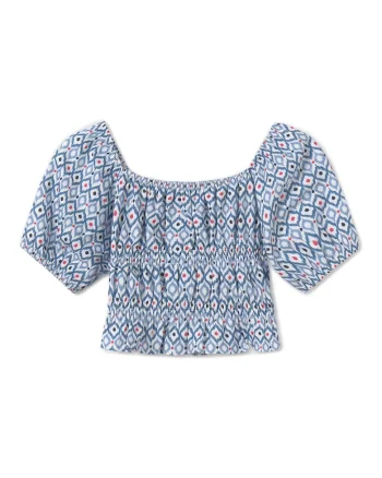 Bluza fete  6025, Poliester, Albastru, Albastru