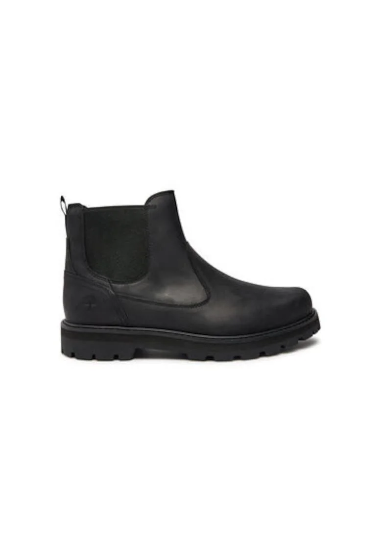 Botine cu glezna joasa pentru barbati  TB0A6A4WW021, Piele naturala, Negru, Negru