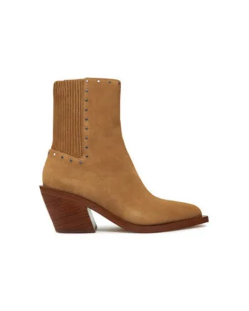 Botine dama  CU188, Piele naturala, Maro, Maro