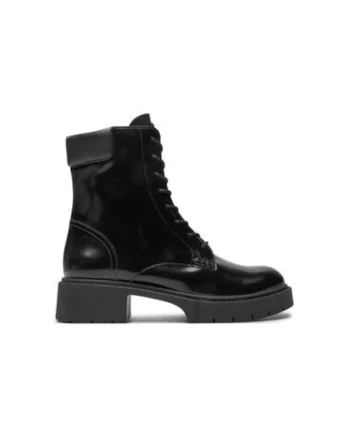 Botine dama  CX027, Piele naturala, Negru, Negru