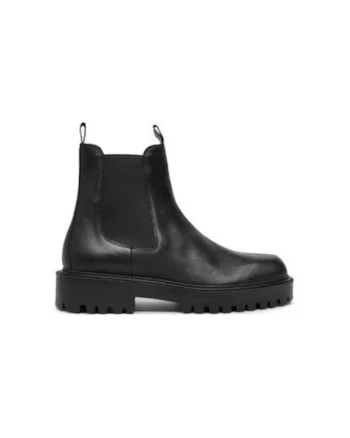 Botine cu glezna joasa pentru barbati Vic Matie, 1F8604U 32BCGB001, Piele naturala, Negru, Negru