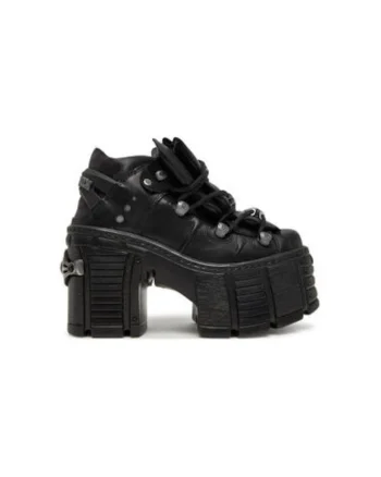 Botine dama  M-TM106-C2, Piele naturala, Negru, Negru