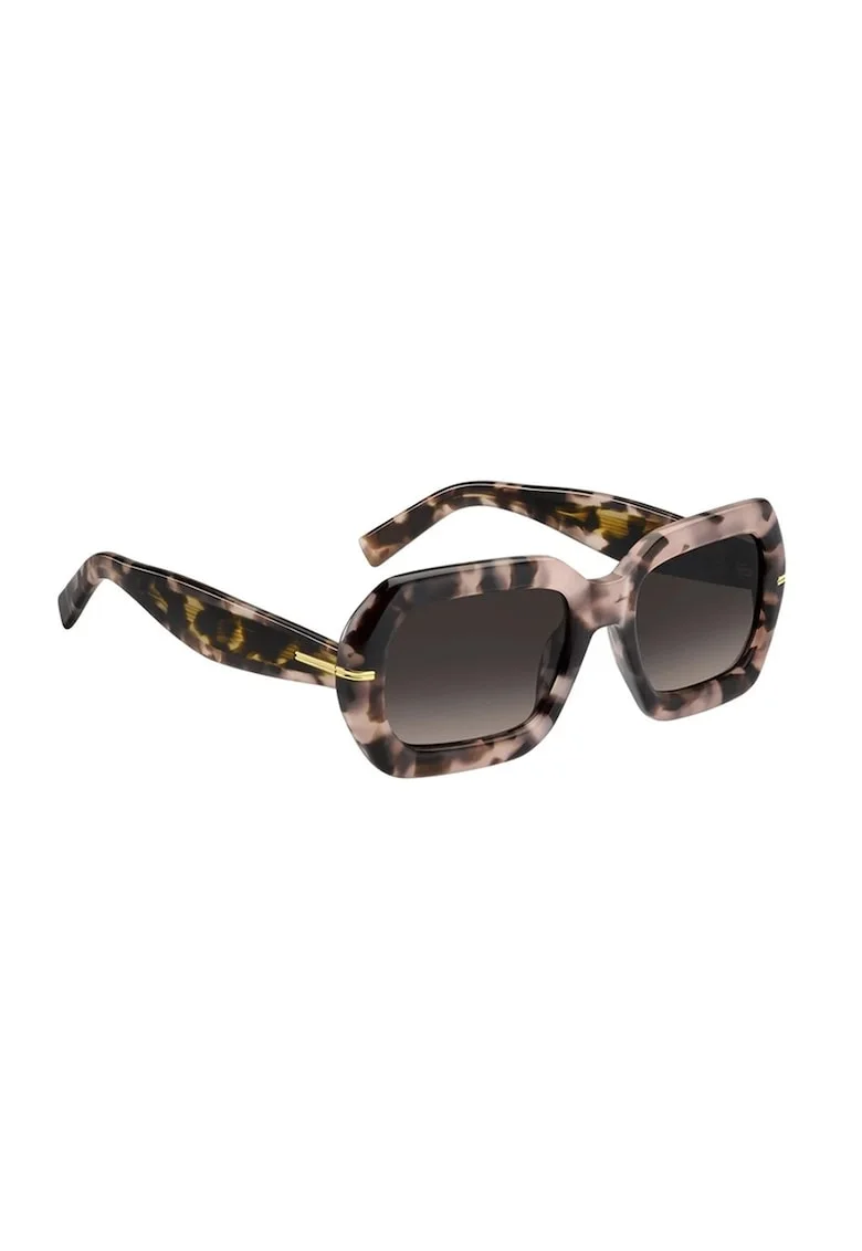 Ochelari de soare cu model tortoise, Negru/Roz prafuit/Ocru