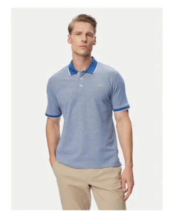 Tricou Polo Barbati,  Albastru, bumbac, maneca scurta