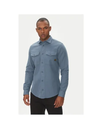 Camasa barbati G Star Raw, D24963-D454-G744, Bumbac/Bumbac, Albastru, Albastru