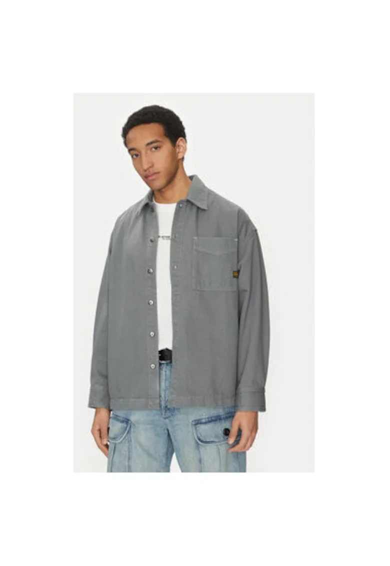 Camasa barbati G Star Raw, D23007-D300, Bumbac/Bumac reciclat, Gri, Gri