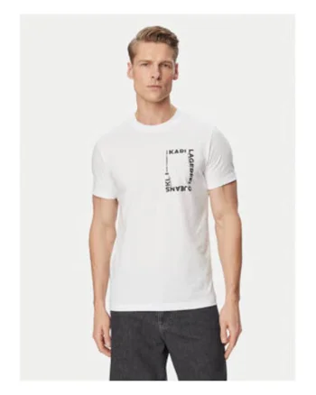 Tricou barbati,  alb, bumbac organic, croiala slim fit