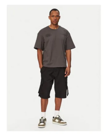 Tricou  gri, bumbac, imprimeu grafic, Gri