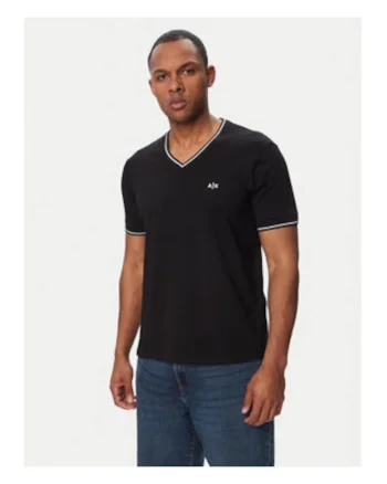 Tricou barbati,  negru, bumbac, croiala regular fit