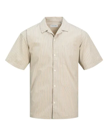 Camasa barbati Jack Jones, 12269801, Bumbac organic/Bumbac, Bej, Bej