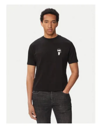 Tricou barbati,  negru, croiala regular fit, bumbac