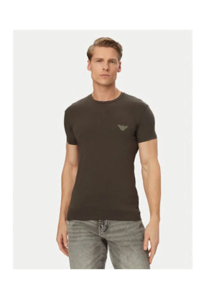 Tricou barbati,  kaki, bumbac