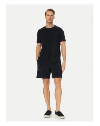Tricou barbati,  negru, bumbac si poliester, croiala regular fit