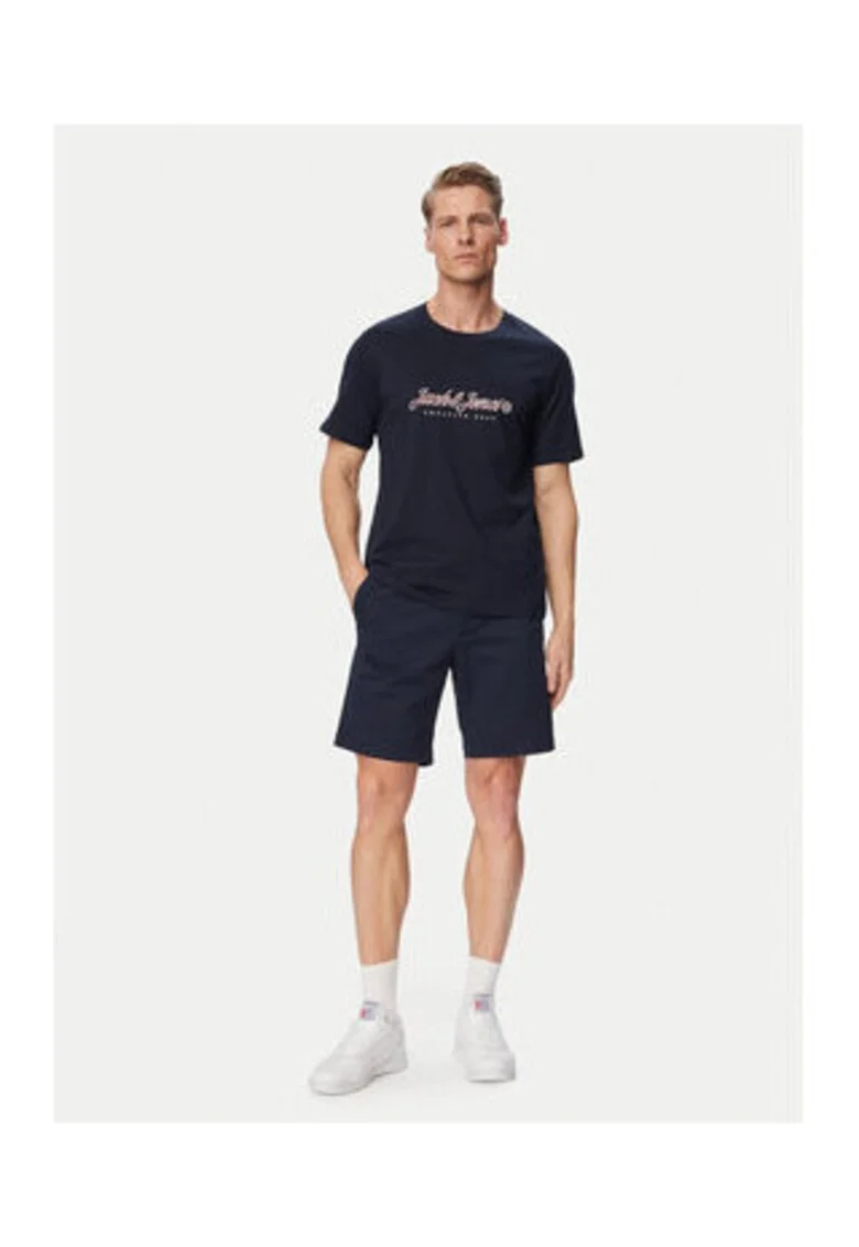Tricou barbati,  albastru, bumbac organic, regular fit