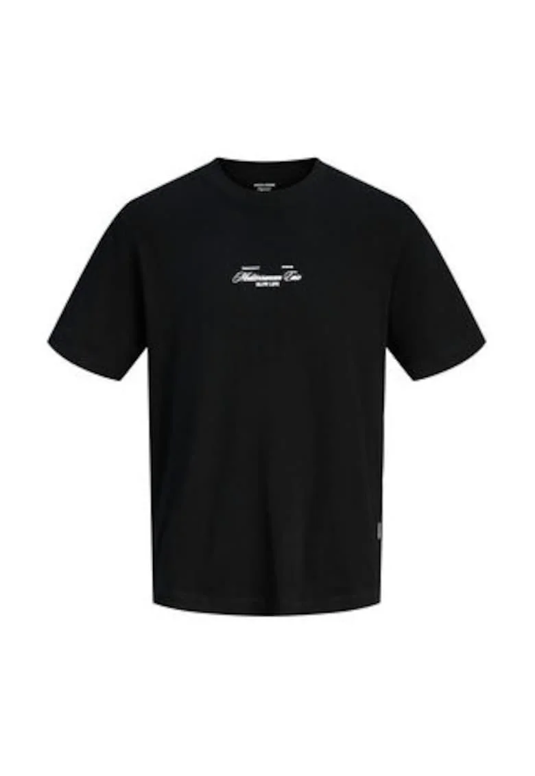 Tricou barbati,  negru, bumbac, imprimeu grafic