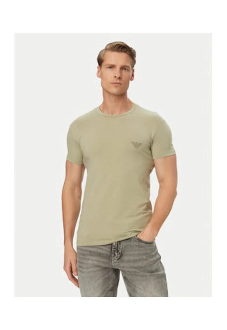 Tricou barbati,  verde, bumbac