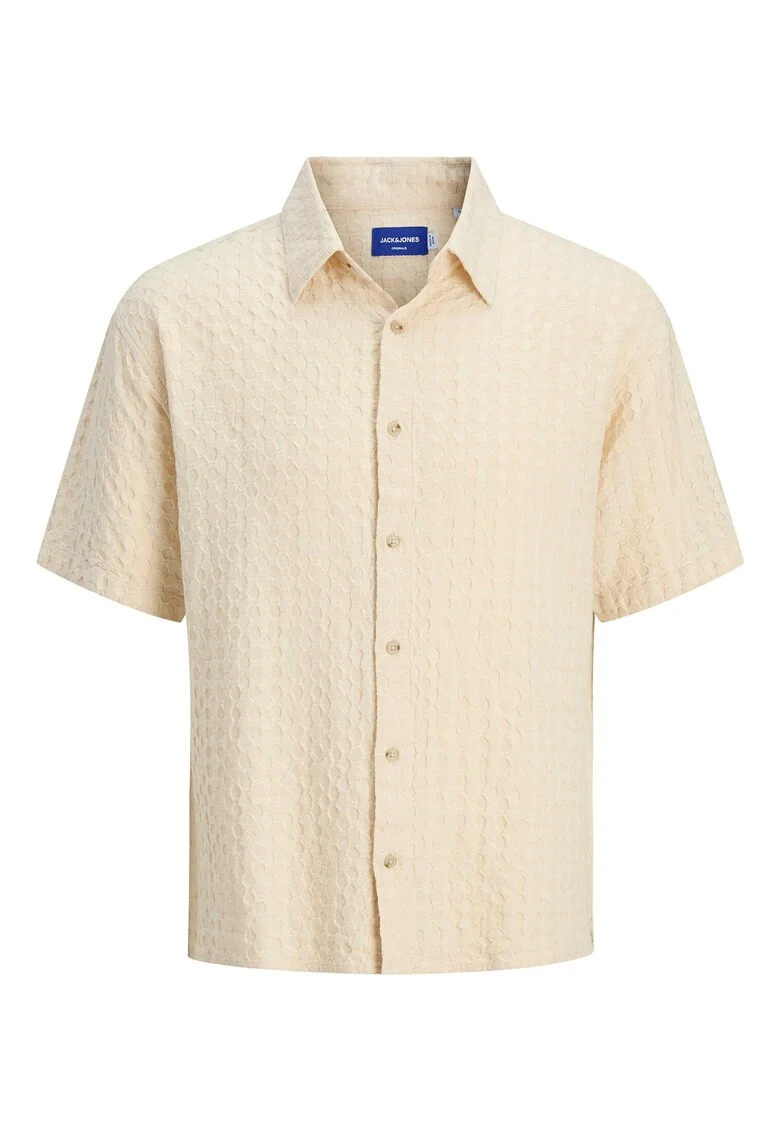 Camasa barbati Jack Jones, 12277184, Bumbac, Bej, Bej