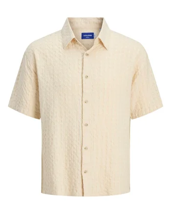 Camasa barbati Jack Jones, 12277184, Bumbac, Bej, Bej