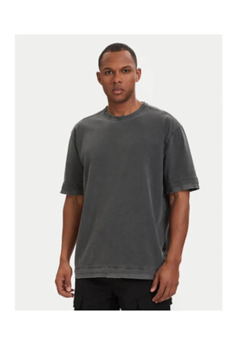 Tricou barbati,  gri, material bumbac organic 100%