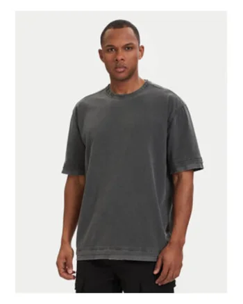 Tricou barbati,  gri, material bumbac organic 100%