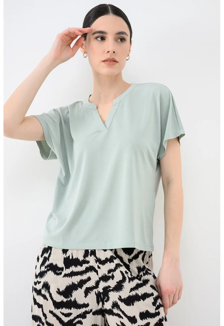 Bluza-tunica lejera din amestec de modal Free Life, Verde deschis