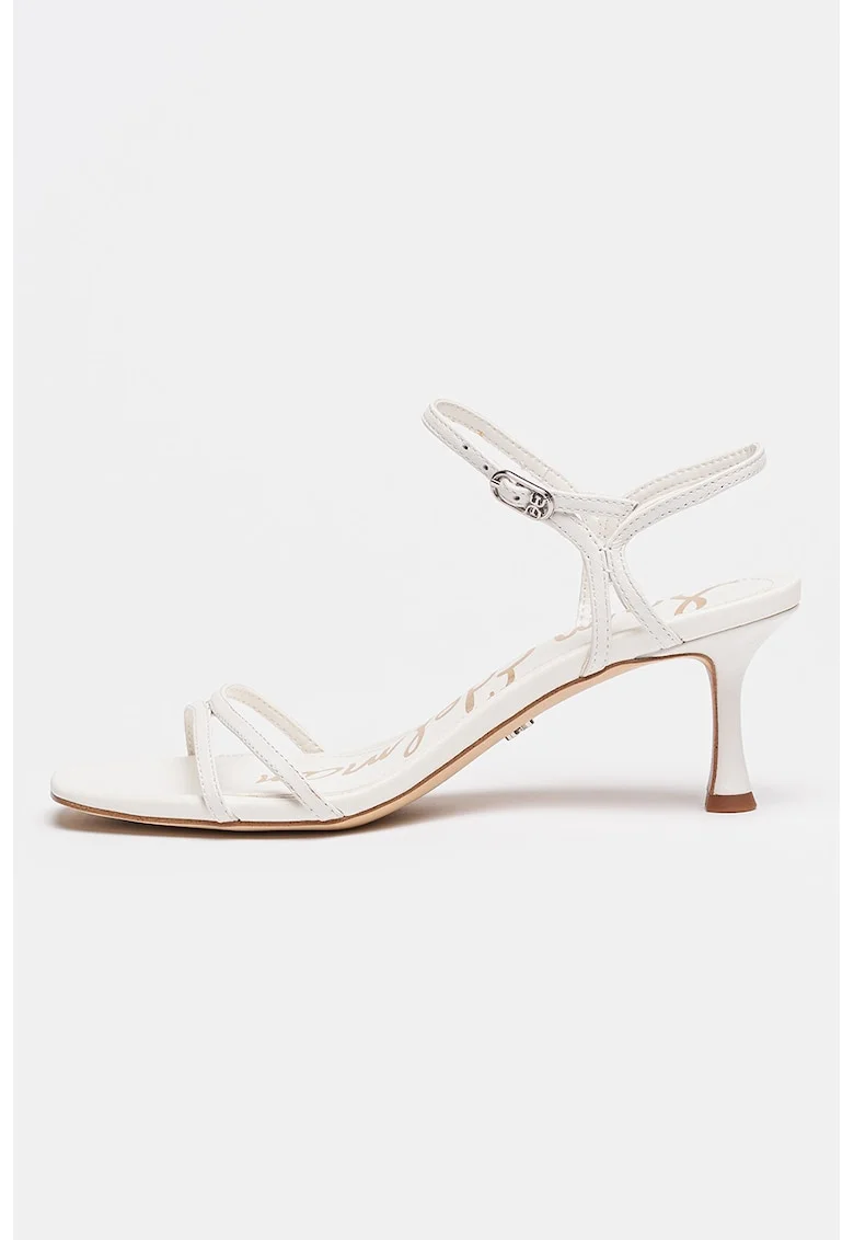 Sandale din piele Presley, Alb optic
