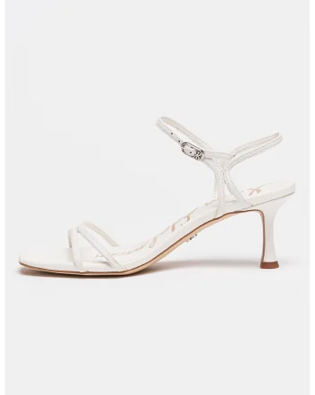 Sandale din piele Presley, Alb optic