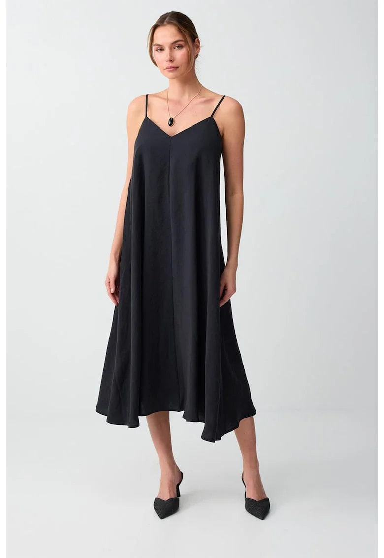 Rochie lejera din amestec de modal, Negru
