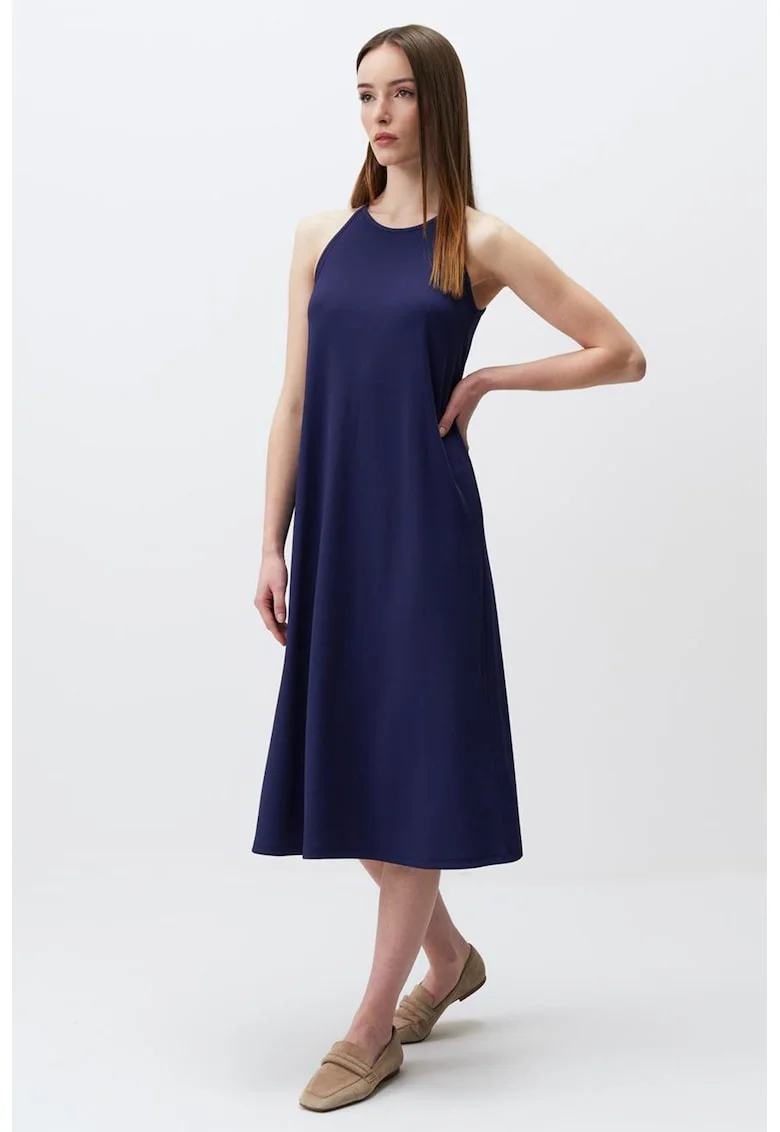 Rochie lejera, fara maneci, Bleumarin