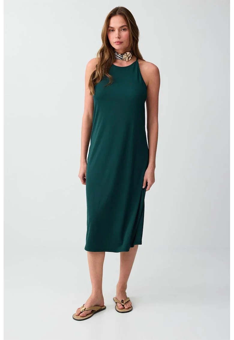 Rochie lejera, fara maneci, Verde englez