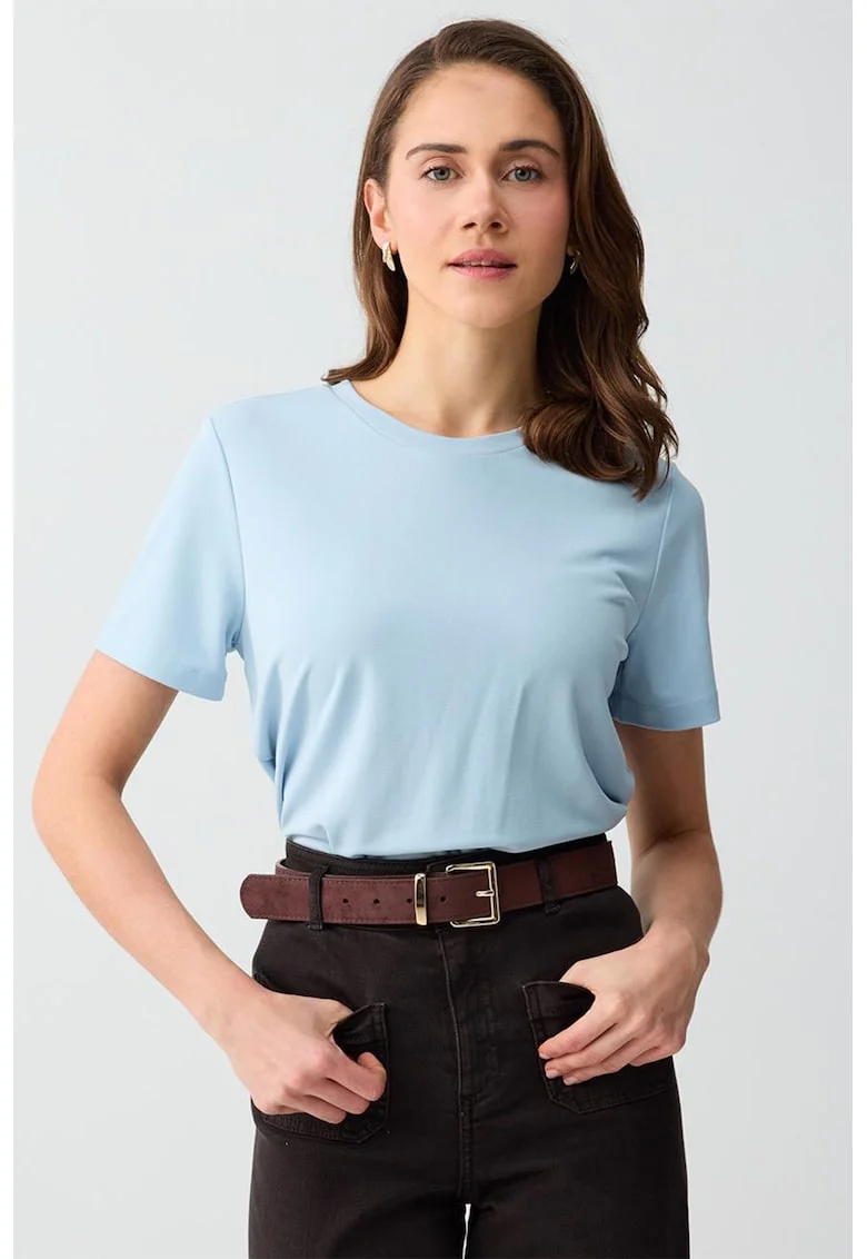 Tricou regular fit din amestec de modal, Albastru pastel